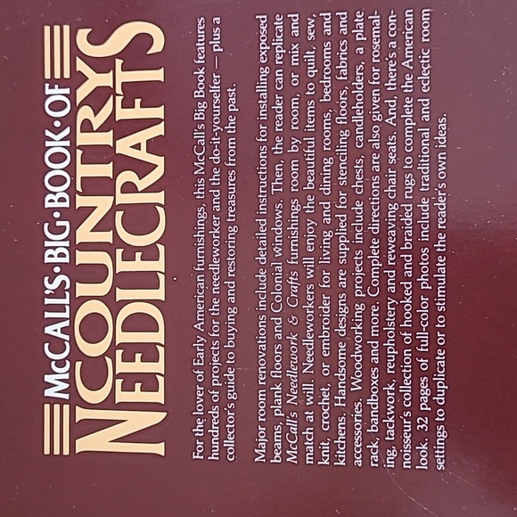 MCCALL'S CHILTON Vintage 1983 'Big Book of Country Needlecrafts' Softcover - Picture 6 of 17